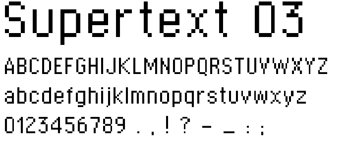 Supertext 03 font